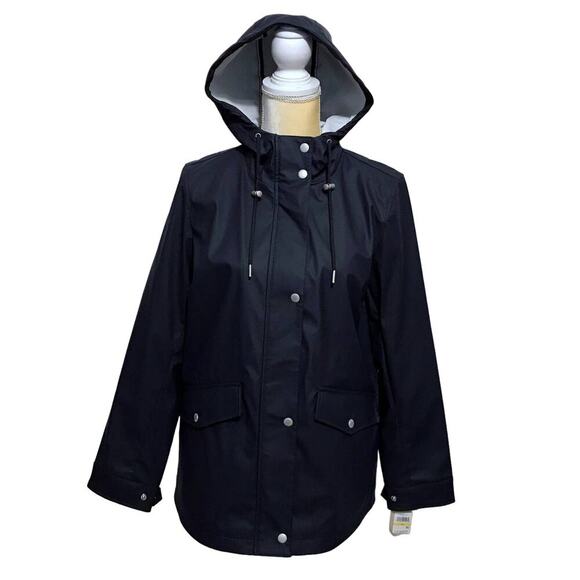 Levi's NWT Navy Rain Jacket Women M - Picture 1 of 16